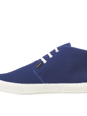 Výnimočný darček od Dedoles Pánske vysoké plátené konopné tenisky tmavomodré s bielou kaučukovou podrážkou 